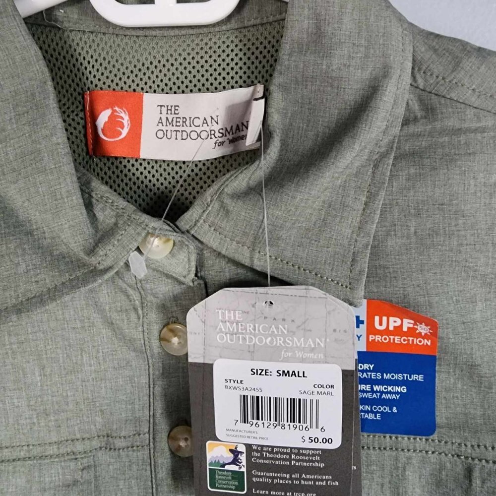 NWT The American Outdoorsman Olive Green SPF/Cool+ Technology Tank - Picture 5 of 5